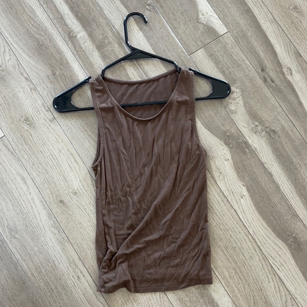 Joah Brown Brown Tank Top